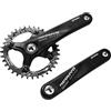 splumzer Guarnitura Quadrata da 170 mm per Mountain Bike con Corona da 104 BCD 32/34/36/38T, Guarnitura MTB in Lega di Alluminio Stretta e Larga, Bullone per Corona Rotonda CNC (Nero, 32T)