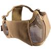 OneTigris - Maschera per viso per softair, pieghevole, in mesh, con protezione per le orecchie, Camo