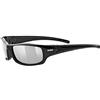 uvex sportstyle 211, occhiali sportivi unisex, specchiato, comfort senza pressione e tenuta perfetta, black/litemirror silver, one size