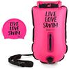 BUDDYSWIM 20 L Set di Boa Nuoto Acque Libere e Cuffia. Boa Nuoto per Nuotare in Acque Libere con Borsa Impermeabile e Cuffia in Silicone. Ideale per Nuotare nel Mare.