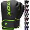 RDX Bambini Guantoni Boxe per Muay Thai e Allenamento, Maya Hide Pelle KARA Junior Combattimento Guanti da Sacco per Sparring, Kickboxing, Sacchi Pugilato, Punzonatura, Boxing Gloves