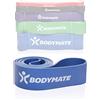 BODYMATE Fascia Elastica 208 cm, Fascia Elastica in Lattice Naturale, per Allenamento Forza, Resistenza, Coordinazione, Flessibilità ecc. per Principianti ed Esperti