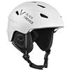 BLACK CREVICE casco de esquí Streif I Casco de esquí a prueba de golpes con diseño deportivo en Casco unisex I Casco de snowboard (XS, Bianco Carbonio Opaco Nero)