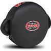 Farabi Sports Round colpitori Boxe 100% in Vera Pelle colpitori Muay Thai - Kick Pad Black colpitore Boxe MMA Muay Thai Taekwondo Kickboxing Training Scudo Boxe (Black)