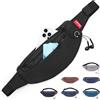 TINYAT Fanny Pack Vita Donne Bum Bag Impermeabile Sling Pocket Uomini Sport Corsa Escursioni Camminare Cane Viaggio Super Leggero T201gr, Nero/2003, S,