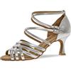 Diamant Donne Scarpe da Ballo 108-087-013 - Argento - 6,5 cm Flare - Misura: UK 6