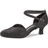 Diamant - Donne Scarpe da Ballo 105-068-155 - Velluto Nero/Multicolore - 5 cm Latino [UK 4,5]