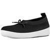 Fitflop Uberknit Slip-on Ballerina with Bow, Scarpe Donna, Nero (Nero 001), 36 EU