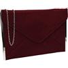 SwankySwans Pochette da donna Louis Suede Slim Busta Partito Prom Pochette, Blu (Blu marino), Taglia unica