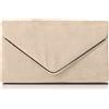 SwankySwans - Pochette da donna con busta Oscar in pelle scamosciata, per feste e balli, Beige (Beige (nude)), Taglia unica