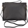 Yancci Bolso Pouch Grande con Bandolera, Large Donna, Nero