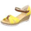 Rieker Frühjahr/Sommer 60467, Sandali a Punta Chiusa Donna, Giallo (Yellow/Amaretto/Gelb 69), 40 EU