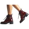 L'Intervalle SIBBLE, Stivali Militari Donna, Rosso (Bordeaux Naplack 0023), 38 EU