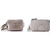 Kipling Abanu Crossbody Donna, Grigio, 7.5x20x13.5 cm + Creativity S, Pouches/Cases Donna, Grigio, Taglia Unica