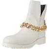 Love Moschino precollezione Primavera Estate 2022, Stivali alla Moda Donna, Bianco, 36 EU