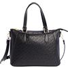 DON ALGODON Donna firmate-Borse a Mano-borsello Similpelle-Borsa Dona Medio-Nero-Lola, 30(ancho) x 13(Fondo) x 21(Alto) cm