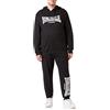 Lonsdale tuta uomo con cappuccio slim fit NUVOLOSO XL, Black/White (117199)