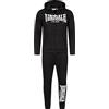 Lonsdale Tuta uomo cappuccio slim fit FEENY L, Nero/Bianco