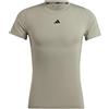 adidas Uomo Techfit Training Tee, silver pebble, S