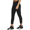 Nike W One Tight MR Crop 2.0 Leggings, Black/(White), L Donna