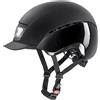 uvex elexxion pro, casco da equitazione robusto unisex, regolazione individuale delle dimensioni, ventilazione ottimale, black matt-black shiny, 54-55 cm