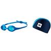 ARENA Spider Kids Occhialini Nuoto Anti-Appannamento per Bambini, Occhialini Piscina con Protezione UV, Ponte Nasale Autoregolante Unix II Jr, Cuffia per Bimbi Unisex Junior, Multicolore