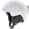 Uvex Heyya Pro, Casco da Sci Leggero per Bambini, Regolazione Individuale delle Dimensioni, Aerazione Ottimizzata, White-Black Matt, 54-58 cm