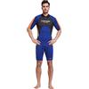 Cressi Med X Man, Muta Shorty in Neoprene Bifoderato 2.5 mm High Stretch Uomo, Blu/Arancio/Silver, M/3