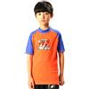 Cressi Rash Guard Short Jr, Maglia Protettiva in Tessuto Elastico con Protezione Solare UV (UPF) 50+ Bambini, Arancio/Aqua Pets 02, 13/14 Anni 164 cm