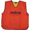 Mitre Pettorina da calcio professionale, per allenamento, reversibile, leggera, multisport, in rete traspirante, rosso/giallo, per ragazzi