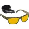 Cressi Ipanema Sunglasses Occhiali da Sole Sportivi, Unisex Adulto, Verde Mimetico/Lenti Arancio Specchiate