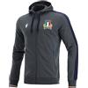 Macron FIR M21 TRAVEL FELPA COTONE FZIP CON CAPPUCCIO ANT/NAV JR