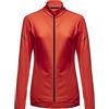 GORE WEAR Maglia Termica da Donna Thermo Zip Shirt a Manica Lunga, Multifunzione, 34, Rosso (Fireball)