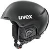 uvex Jakk+ IAS, casco da sci robusto unisex, regolazione individuale delle dimensioni, aerazione ottimizzata, black matt, 59-62 cm
