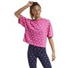 Reebok Te AOP Vector Tee Maglietta da Donna, Donna, Maglietta, GJ0671_2XL, Fucsia (prpict), XXL
