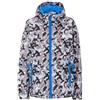 Trespass Qikpac Jacket Print, Giacca Impermeabile Uomo, Grigio, 5-6 ani (Taglia produttore: S)