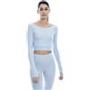 Shambhala Barcelona Top Rita - Maglietta Sportiva a Maniche Lunghe, Shambhala Barcellona, a Maniche Lunghe, da Donna, Donna, AB103-5-3, Blu, L