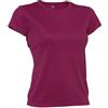 Asioka 356/16, Maglietta Tecnica a Maniche Corte Donna, Fucsia, S