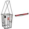Wilson WRZ323700, Cestino Raccogli Acciaio, Fino a 75 Palline Unisex - Adulto, Nero, Taglia Unica & WRZ323800, Tubo Raccogli Palline, Contiene Fino a 18 Pezzi Unisex - Adulto, Rosso, Taglia Unica