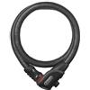 ABUS Blocca cavo corazzato Steel-O-Flex Phantom 8960 - con supporto magnetico TexFL - blocca cavo in acciaio con armatura in manicotti d'acciaio - livello di sicurezza 6-110 cm, nero
