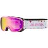 ALPINA Unisex - Bambini, PHEOS JR. MM Occhiali da sci, rose, One Size