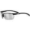 uvex sportstyle 114, occhiali outdoor unisex, specchiato, incl. lenti intercambiabili con indice di filtrazione 0, 1 e 3, black matt/silver, one size