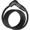 ABUS Lucchetto a Cavo Numero 5510C/180 - Lucchetto Compatto con codice a Combinazione per Biciclette a Due Ruote e per Bambini - Livello di Sicurezza 3 da 10 mm - Nero