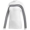 adidas MH 3-Streifen, Maglia di Tuta Donna, Bianco/Nero, XXS