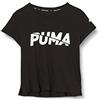 PUMA Modern Sports Logo Tee G, Maglietta Bambina, Nero, 3-4Y