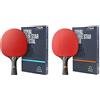 STIGARoyal Four Star Crystal & Sonic, Racchetta Da Ping Pong E Set Palle Unisex-Adulto, Nero/Rosso