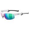 uvex sportstyle 226, occhiali sportivi unisex, specchiato, comfort senza pressione e tenuta perfetta, white/green, one size