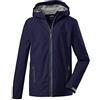 Killtec Adjero Jr, Softshell Jacke mit Kapuze Bambino, Blu Scuro, XS
