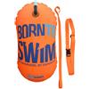 BornToSwim Traino per nuotatori, Boa di Sicurezza Chiara Senza Borsa secca Unisex-Adult, Verde Fluo, 28 x 49 cm