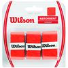 Wilson Grip WRZ4040OR Impugnatura Pro Soft Overgrip, Unisex, rosso, 3 Unità